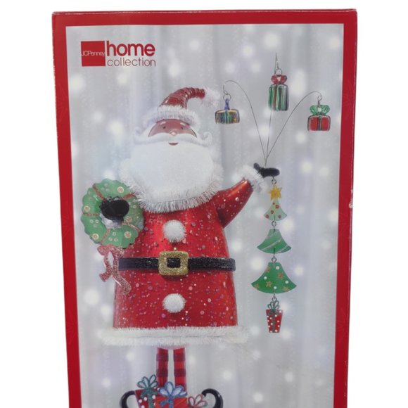 💖HP💖JC Penny Home Collection Acrylic Jiggle Santa Light 12 1/4" Tall Christmas - Picture 9 of 9